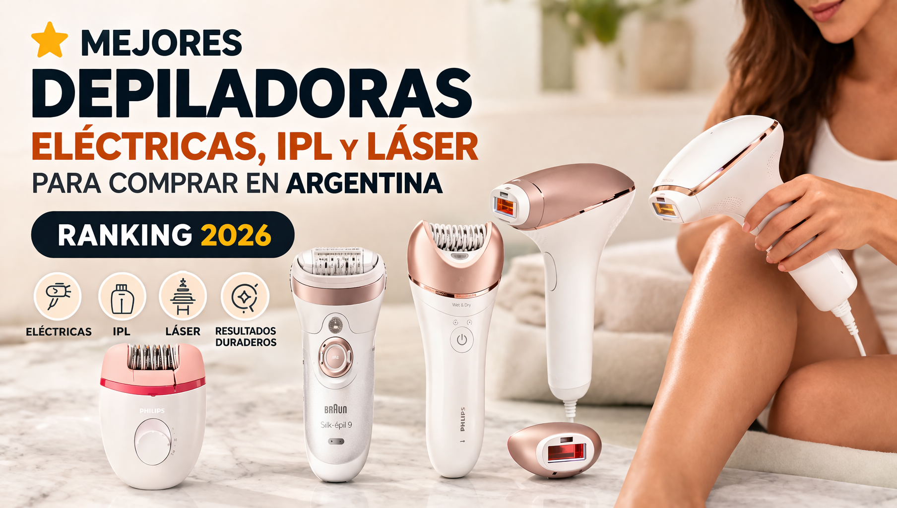 ⭐ Mejores depiladoras eléctricas e IPL para comprar en Argentina (Ranking 2026)