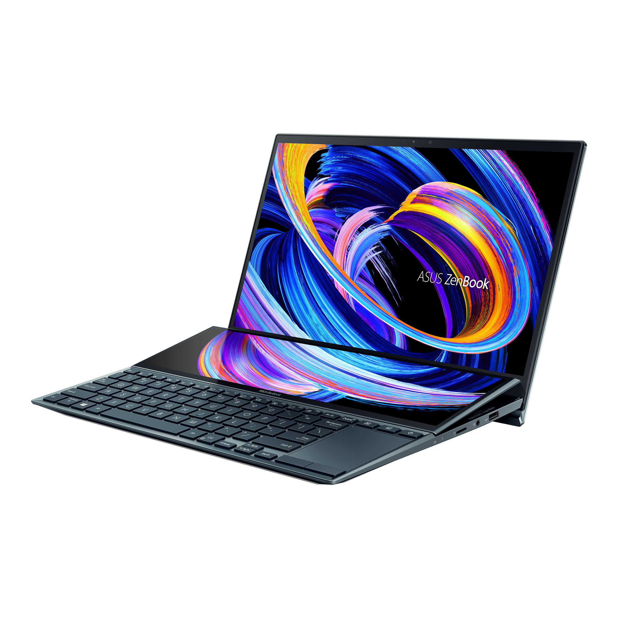 Portátil ASUS ZenBook con pantalla vibrante y teclado